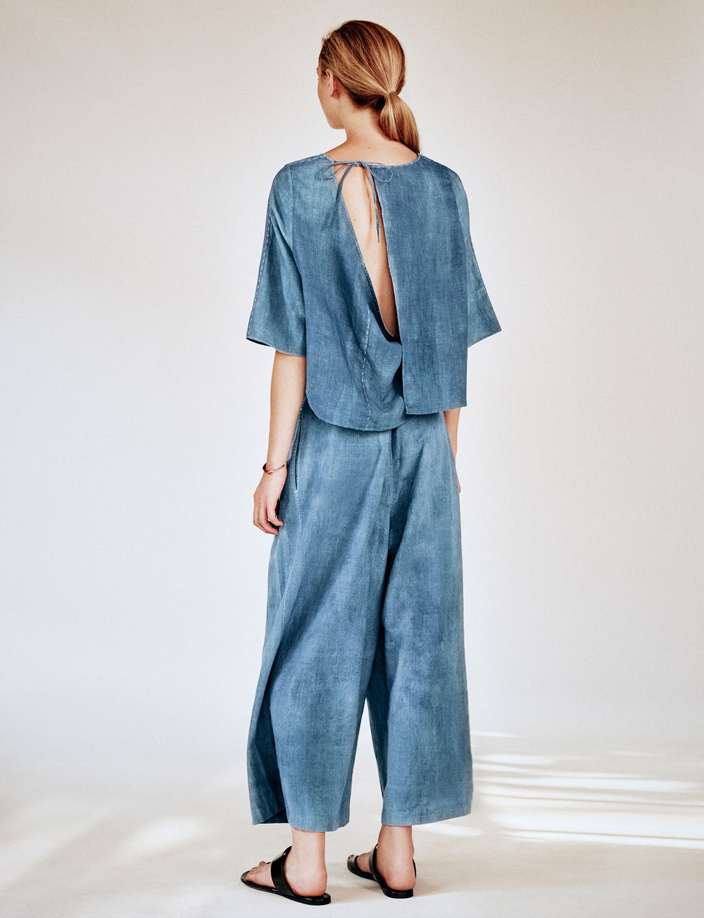 Biasha Palazzo Pants dark indigo – Angel Chang