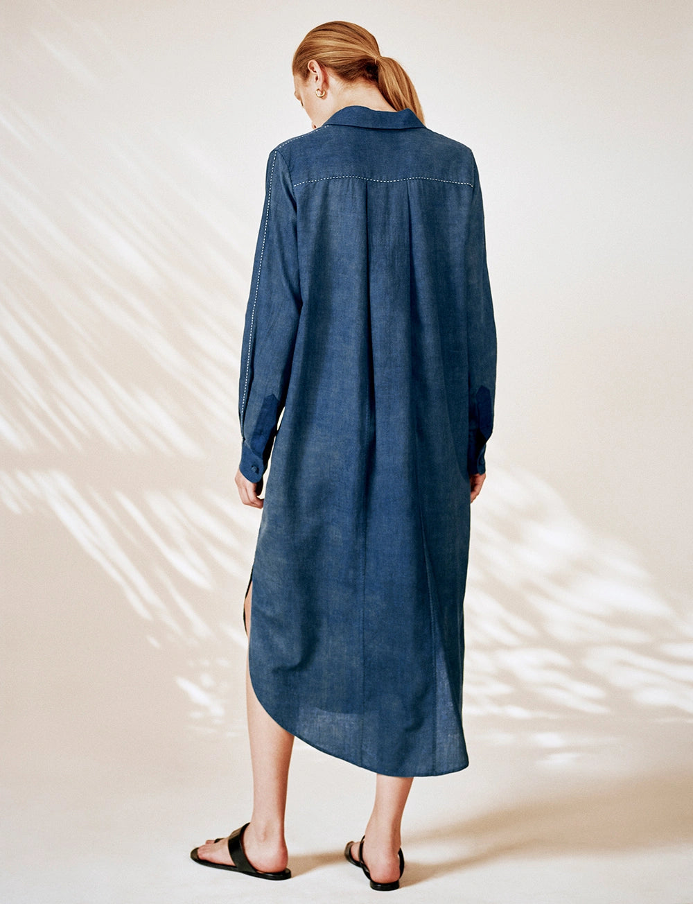 Kurta Shirt Dress indigo